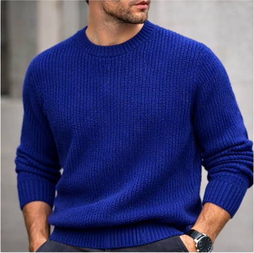 Royal Ribbed Structure Sweater
