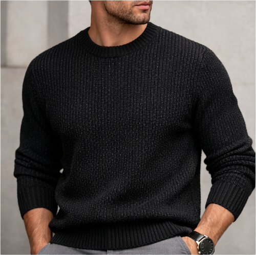 Noir Texture Knit Sweater