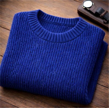 Royal Ribbed Structure Sweater