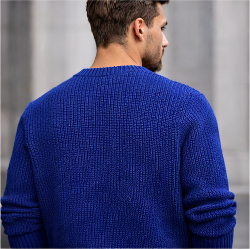 Royal Ribbed Structure Sweater