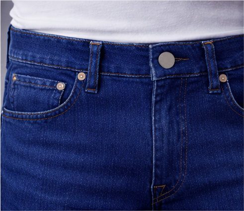Royal Blue Structured Jeans