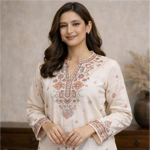 Zarmin Ethnic Motif Shirt