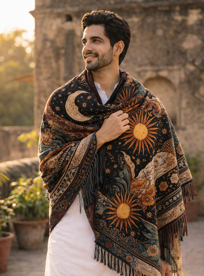 Celestial Noir Unisex Shawl