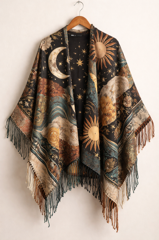 Celestial Noir Unisex Shawl