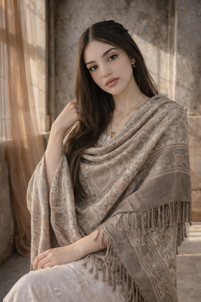 Ivory Whisper Unisex Shawl