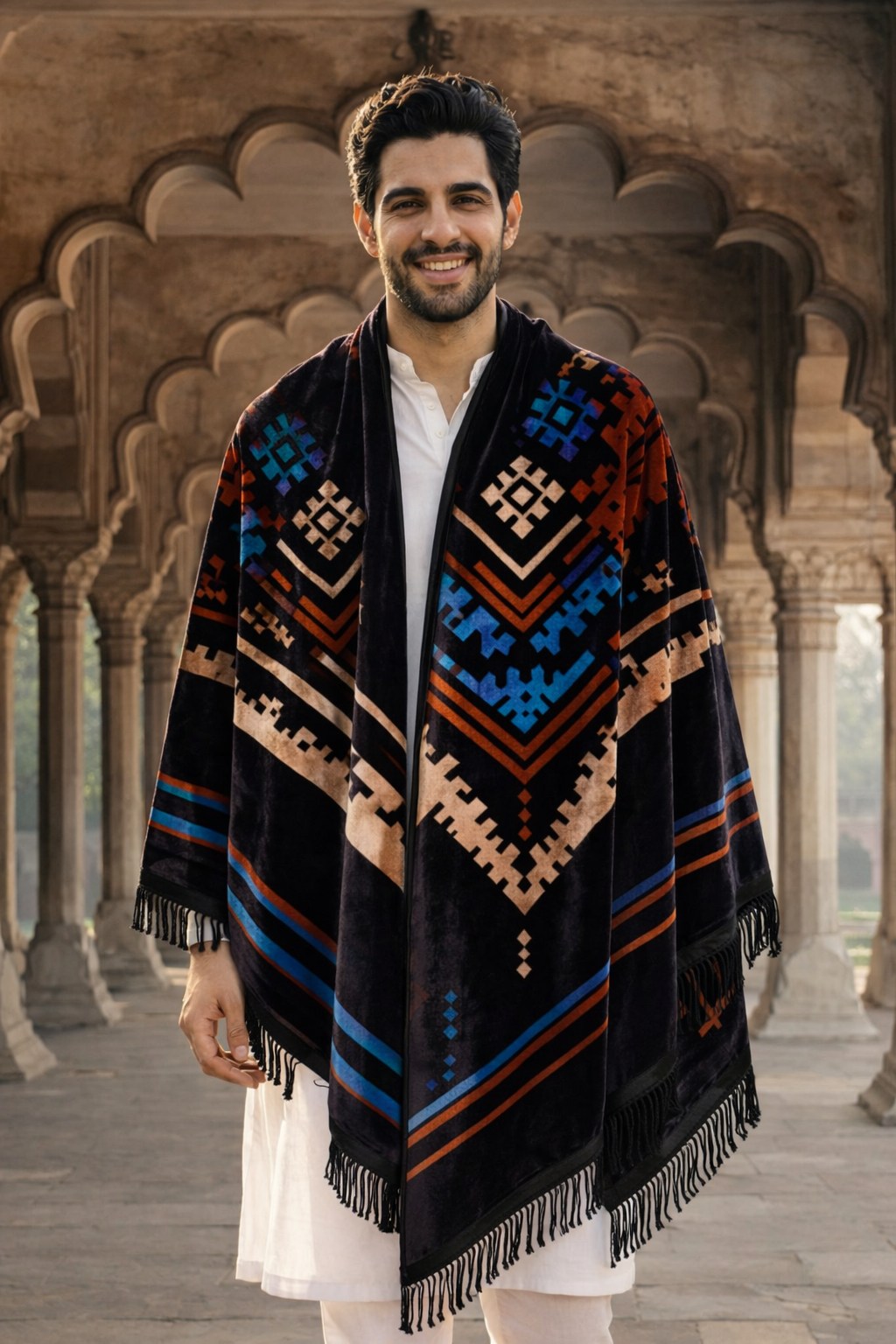 Midnight Atlas Unisex Velvet Shawl