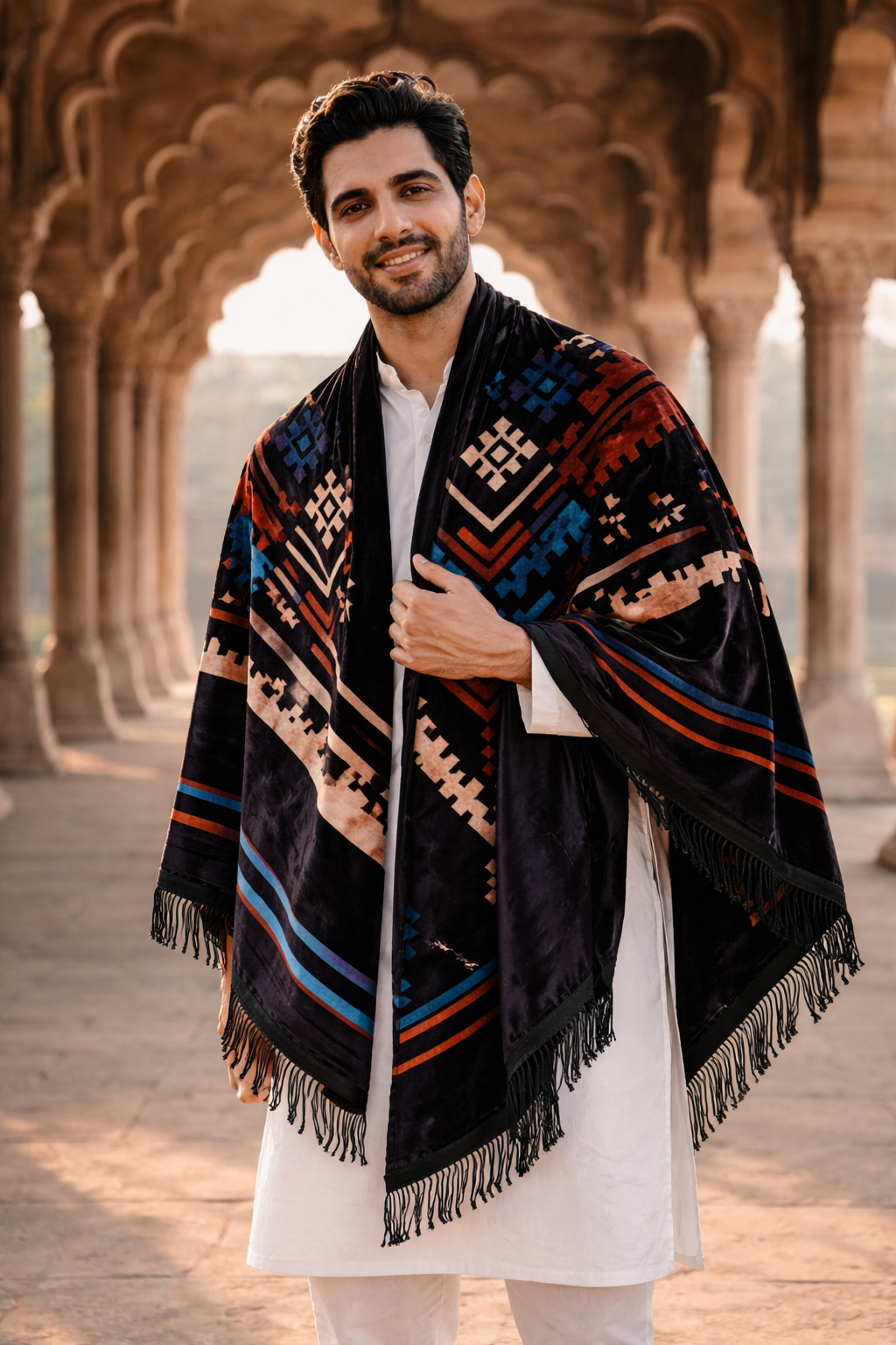 Midnight Atlas Unisex Velvet Shawl