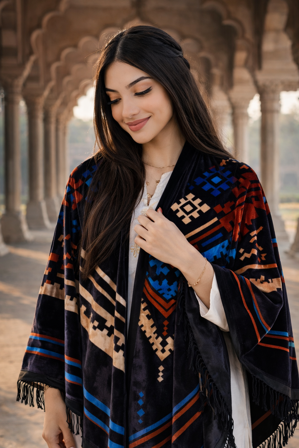 Midnight Atlas Unisex Velvet Shawl