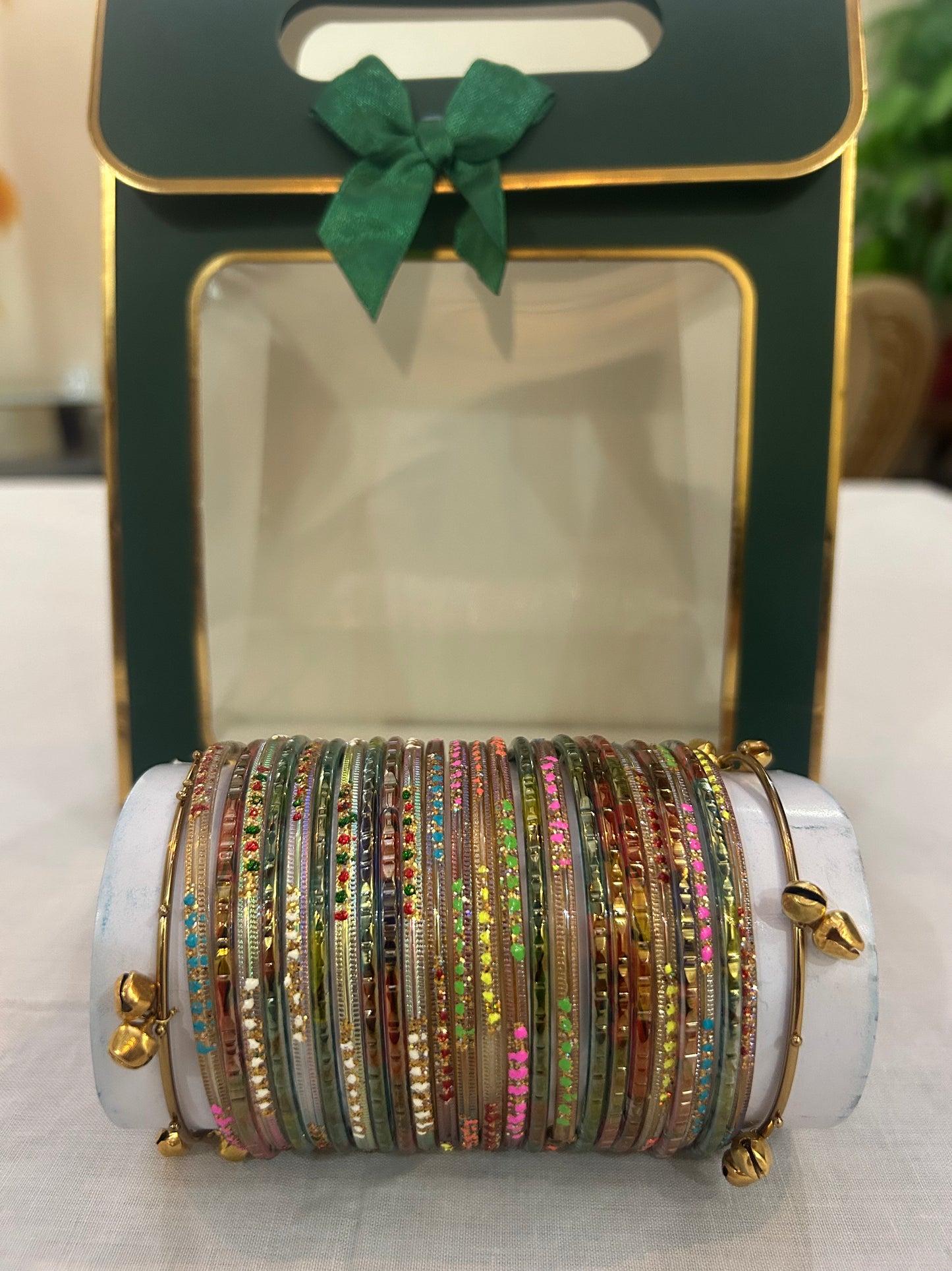 Eid Special Gift Box with Kashmiri Churiyan, Jhumka Earrings & Mehndi Kit